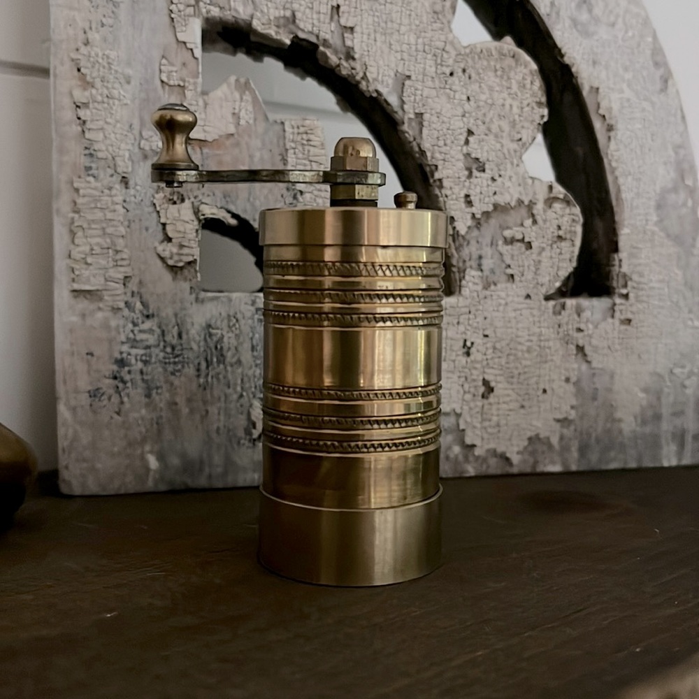 Vintage brass grinder